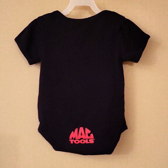 "Daddy's Little Hot Rodder" black short sleeved onesie/bodysuit - Picture 2 of 4